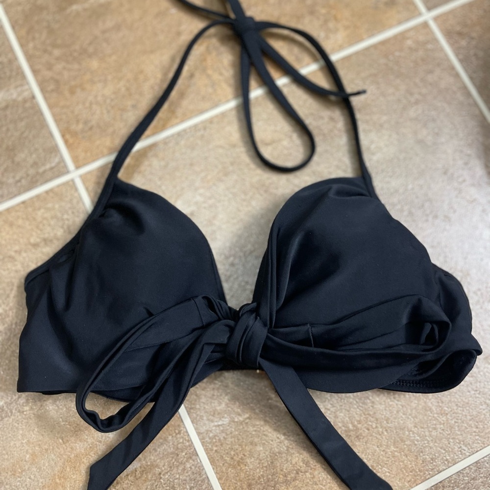 VS Black Halter Bikini Top